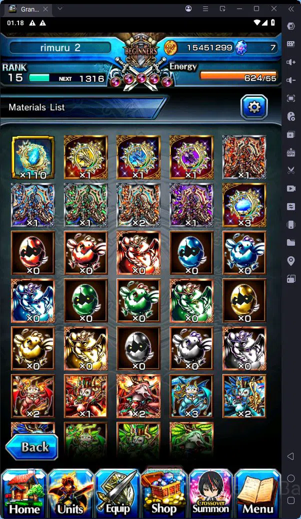 Grand Summoners Accounts [GLOBAL] Rank 15 | 2 Ascend | DLS Rimuru + TW | RR image 2