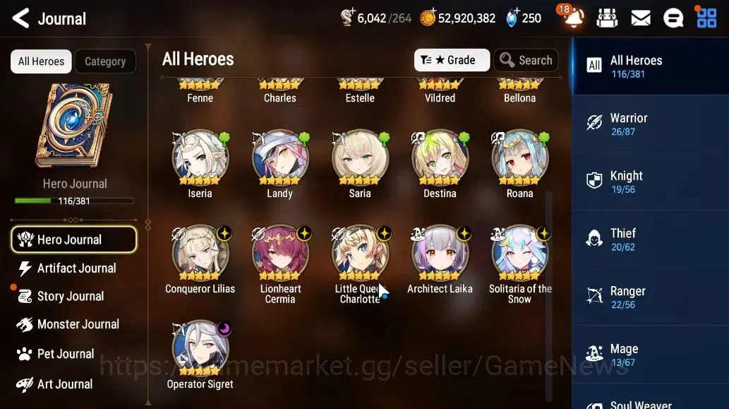 Epic Seven Accounts GLOBAL Unverif|NewEra|6 ML(SOT Snow,LQ Charlote,LC image 6