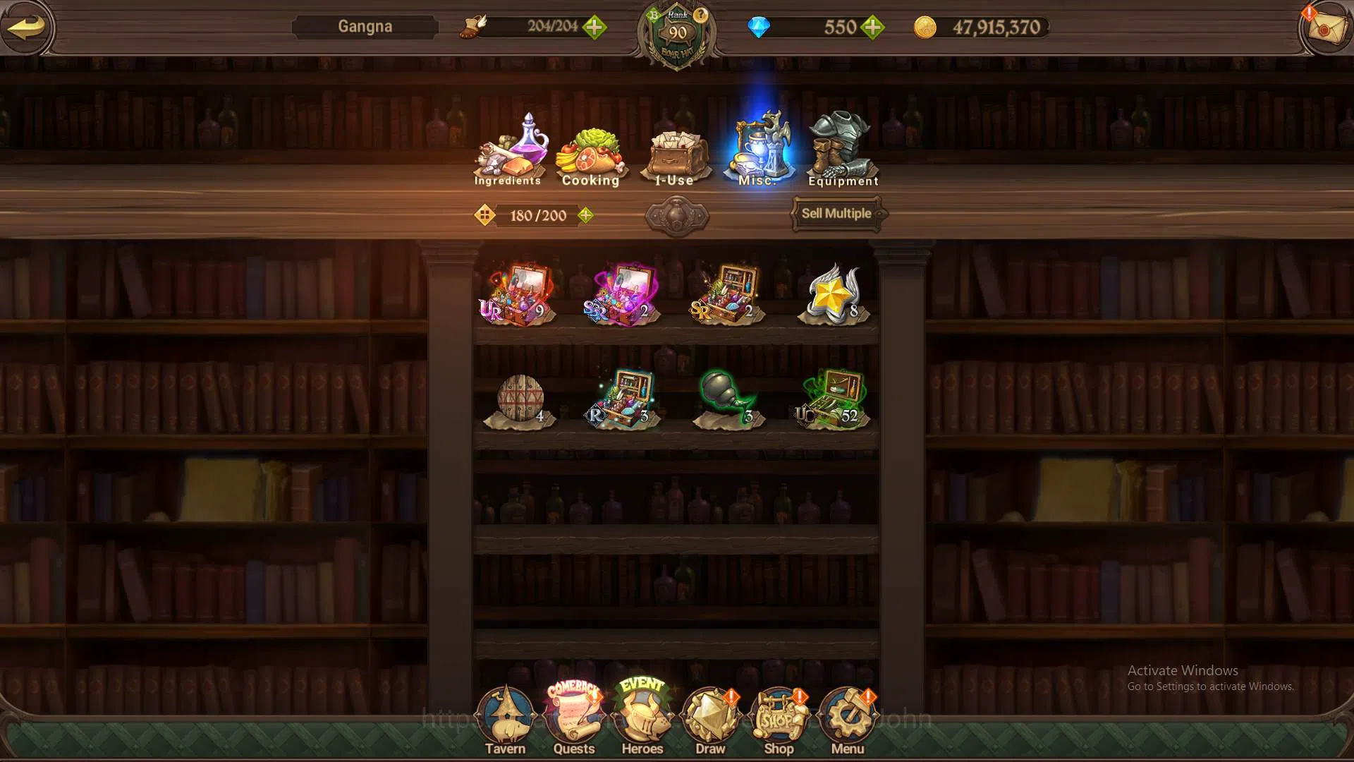 The Seven Deadly Sins: Grand Cross Accounts Others GLOBAL|3.5M CC|DM 550|3LR Merlin,Brunhild,Elizabeth|Full Konosuba|UR 7