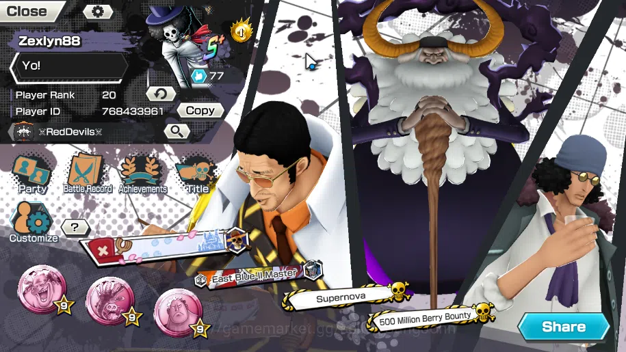One Piece Bounty Rush Others GLOBAL | EX 4 | borsalino, st jay Saturn, onigha r image 1