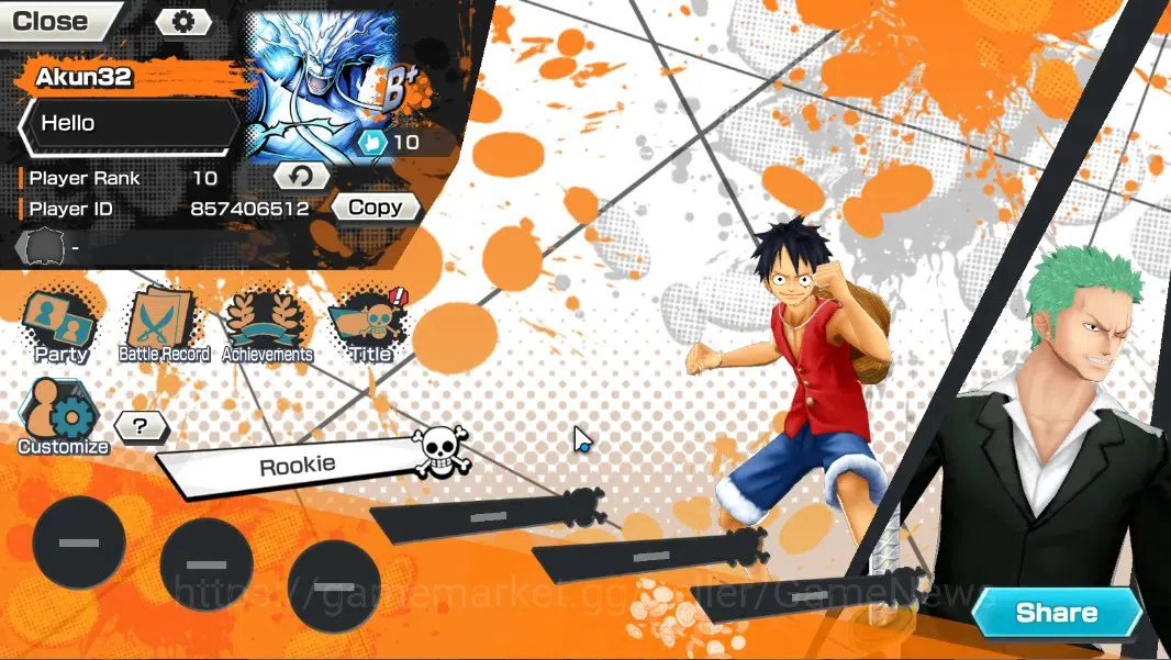 One Piece Bounty Rush Accounts Global|1 EX|The Wings Zoro & Sanji|Rank 10|Android image 2