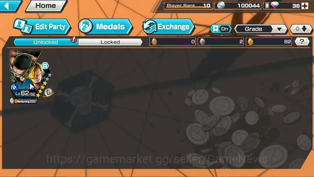 One Piece Bounty Rush Accounts Global|1 EX|The Wings Zoro & Sanji|Rank 10|Android image 4