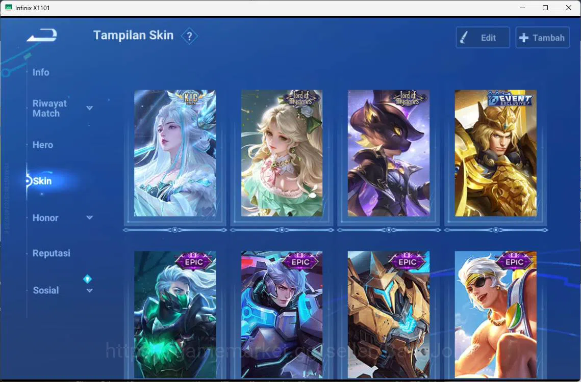 Honor of Kings Accounts global | hero 58 skin 38 KIC luna, land shi, land  image 2