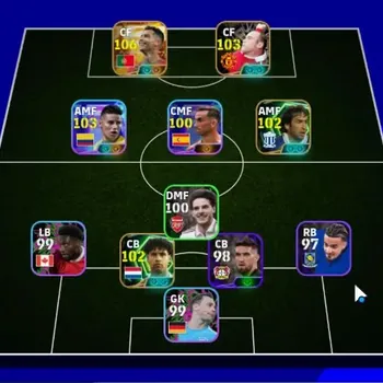eFootball Accounts Legends & Iconic Players Mobile|PW 3083|Bigtime Cristiano Ronaldo|Epic Rooney, Rijkaard, Raúl, Showtime