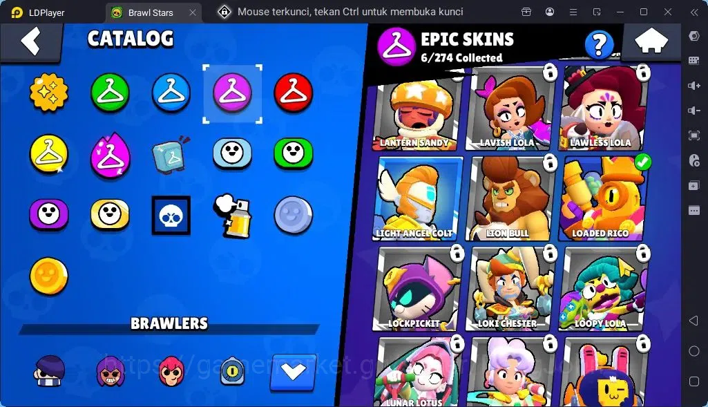 Brawl Stars Accounts Global |Trophy 1499| Brawler 1 Max with Supercharge |Skins 1 Mythic,6 Epic|Bling 150|Protect Off|Check 10