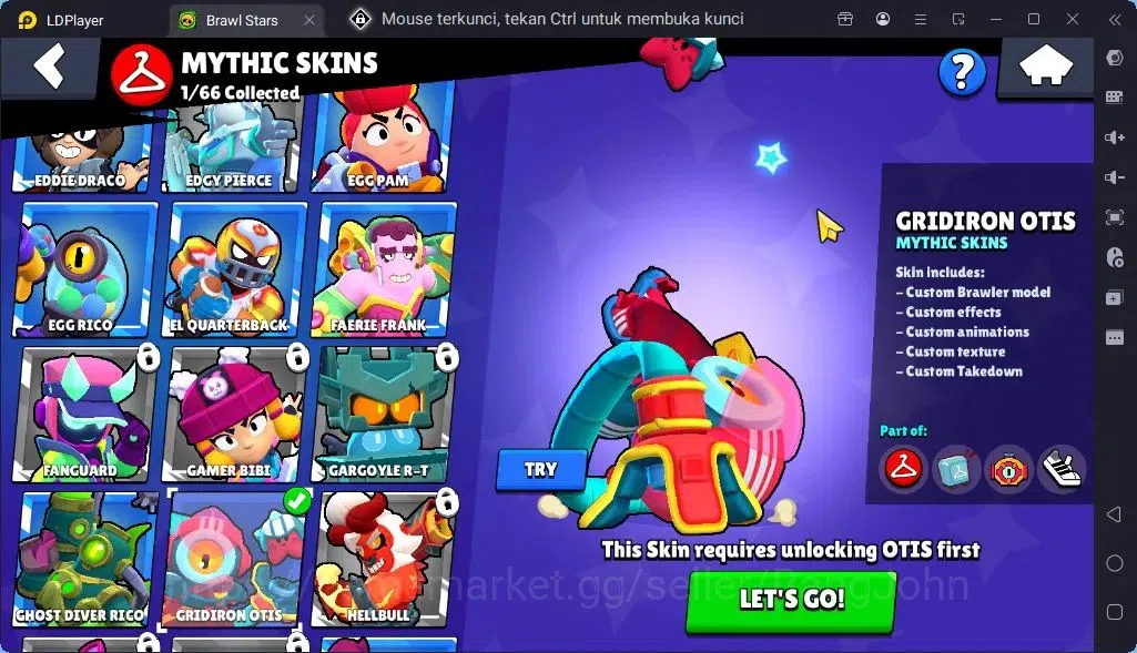 Brawl Stars Accounts Global |Trophy 1499| Brawler 1 Max with Supercharge |Skins 1 Mythic,6 Epic|Bling 150|Protect Off|Check 13