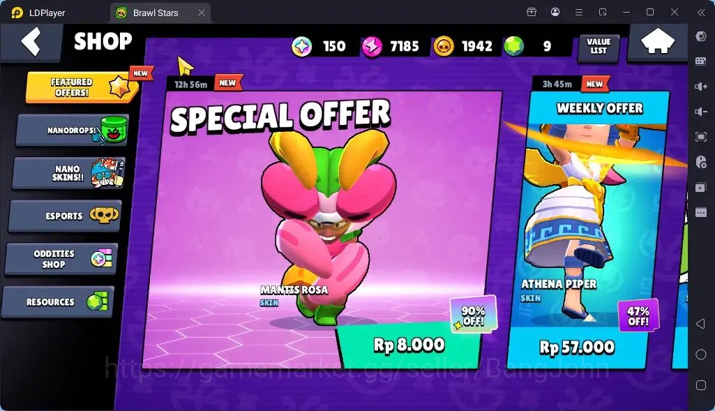Brawl Stars Accounts Global |Trophy 1499| Brawler 1 Max with Supercharge |Skins 1 Mythic,6 Epic|Bling 150|Protect Off|Check 16