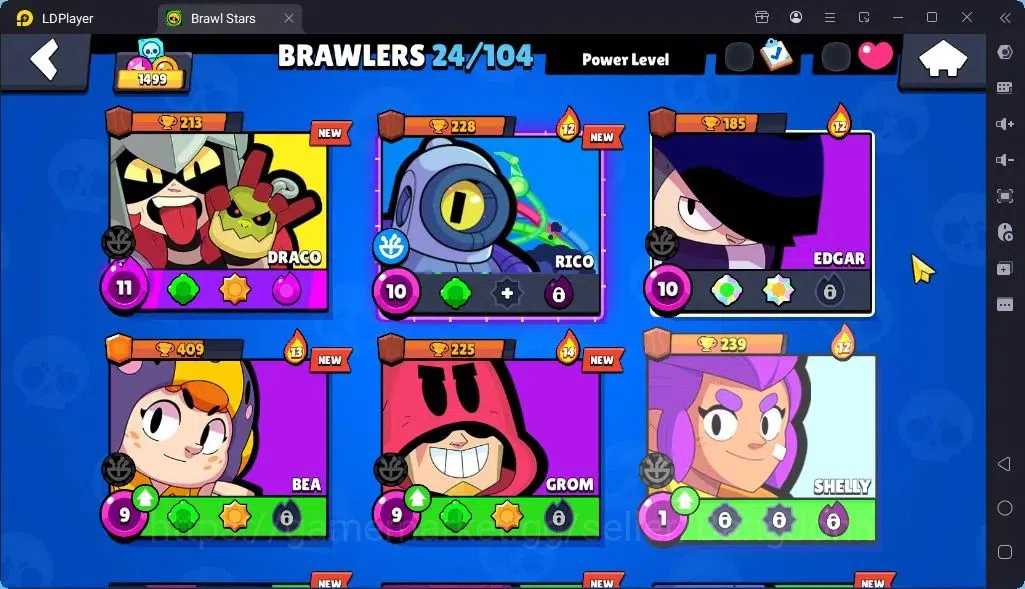 Brawl Stars Accounts Global |Trophy 1499| Brawler 1 Max with Supercharge |Skins 1 Mythic,6 Epic|Bling 150|Protect Off|Check 18