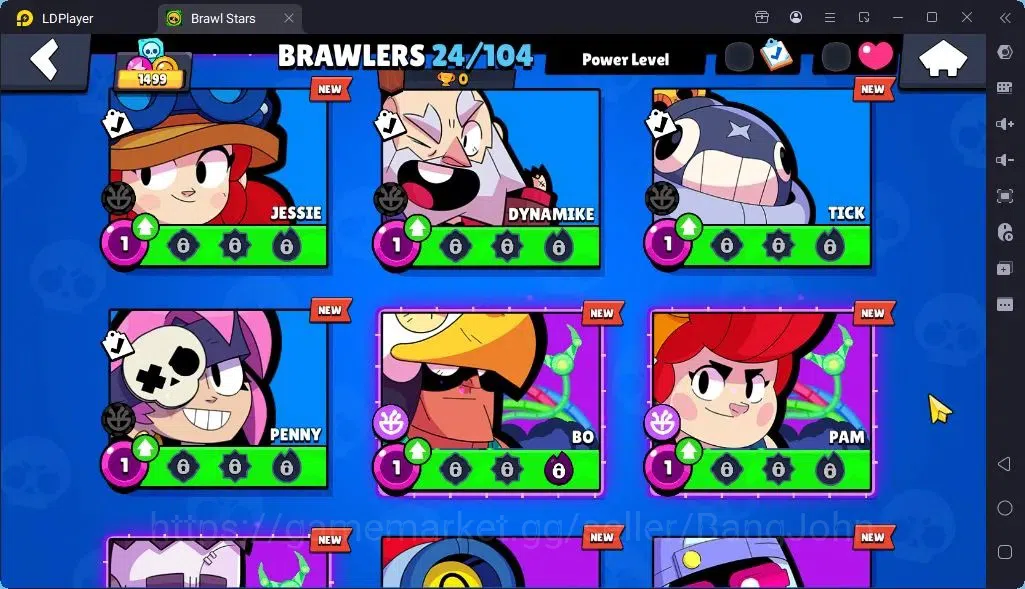 Brawl Stars Accounts Global |Trophy 1499| Brawler 1 Max with Supercharge |Skins 1 Mythic,6 Epic|Bling 150|Protect Off|Check 20