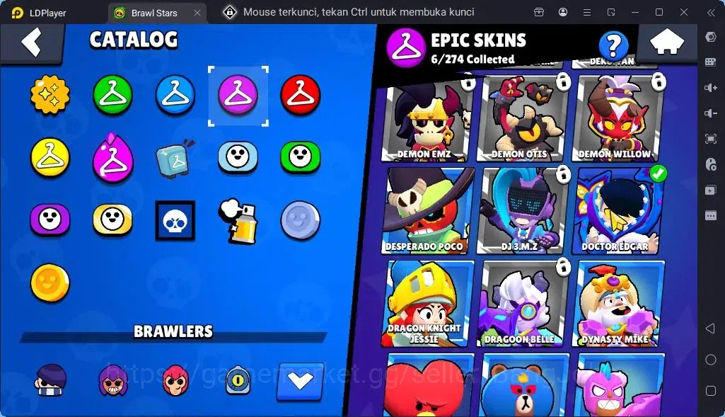 Brawl Stars Accounts Global |Trophy 1499| Brawler 1 Max with Supercharge |Skins 1 Mythic,6 Epic|Bling 150|Protect Off|Check 9