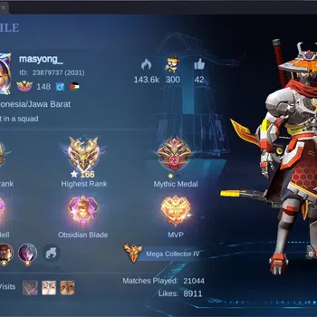 Mobile Legends: Bang Bang Accounts Collector Global|Hero 133|Skin 517|Legend Alu,Franco|AllStar Moskov|JJK Melissa|CC