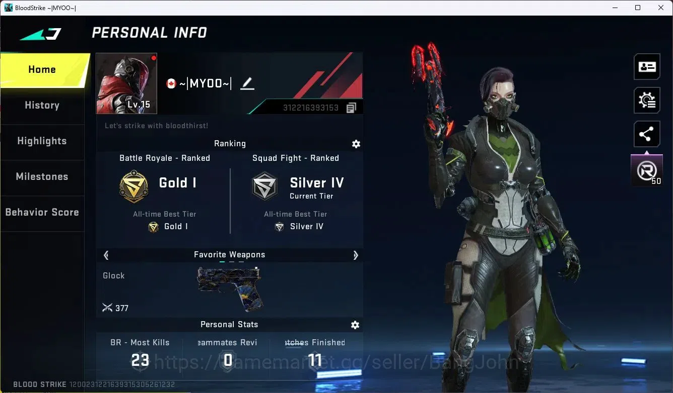 Blood Strike Accounts ASIA | 1 ETERNAL: Desert Eagle-Scorpius | 5 Legend image 1