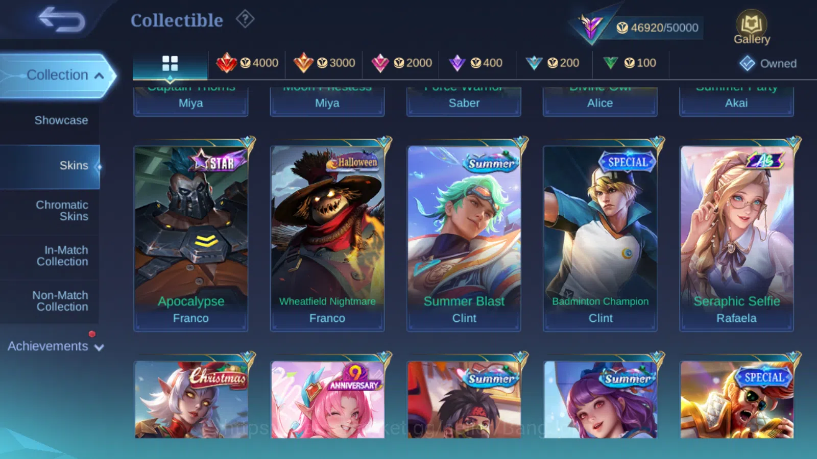 Mobile Legends: Bang Bang Accounts Others Hero 131 | Skin 253 | IMMORTAL | KOF Karina | Collector Natalia | Peace Fanny 11