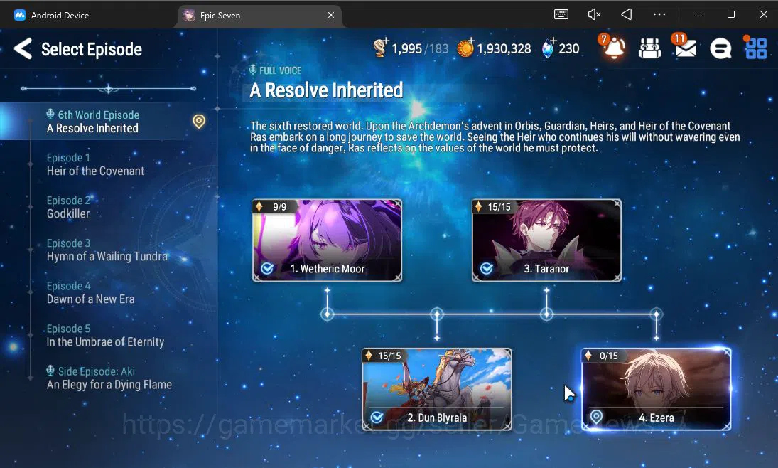 Epic Seven Accounts Starter GLOBAL UnVerif|Starter|1 ML (LionHeart Cermia)+Lilias,Landy,Lidica,Etc|Poh ON|1,9K Energy+1,2K 10