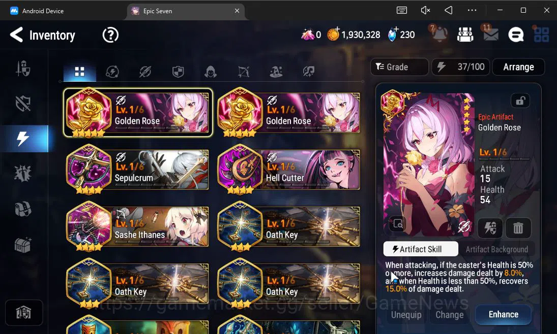 Epic Seven Accounts Starter GLOBAL UnVerif|Starter|1 ML (LionHeart Cermia)+Lilias,Landy,Lidica,Etc|Poh ON|1,9K Energy+1,2K 13