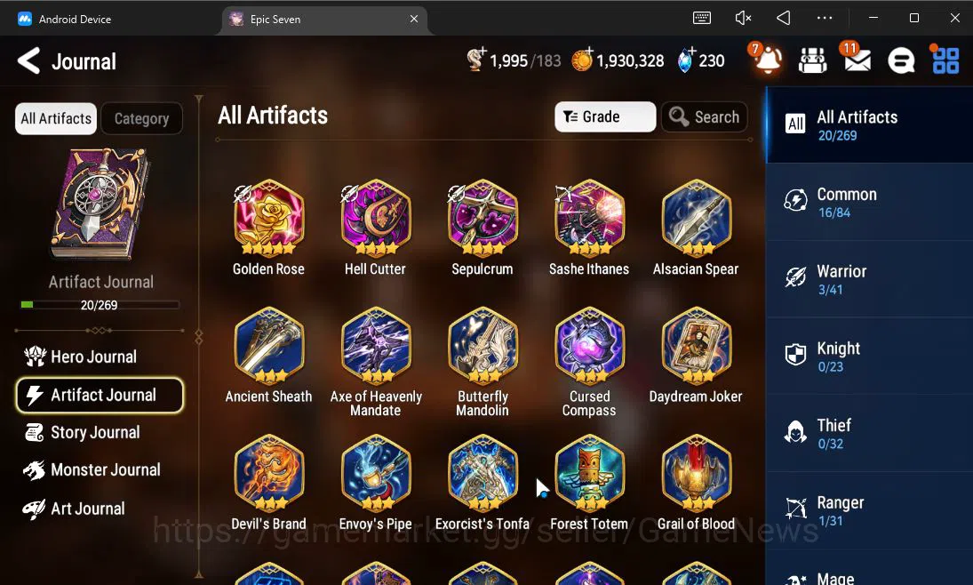Epic Seven Accounts Starter GLOBAL UnVerif|Starter|1 ML (LionHeart Cermia)+Lilias,Landy,Lidica,Etc|Poh ON|1,9K Energy+1,2K 9
