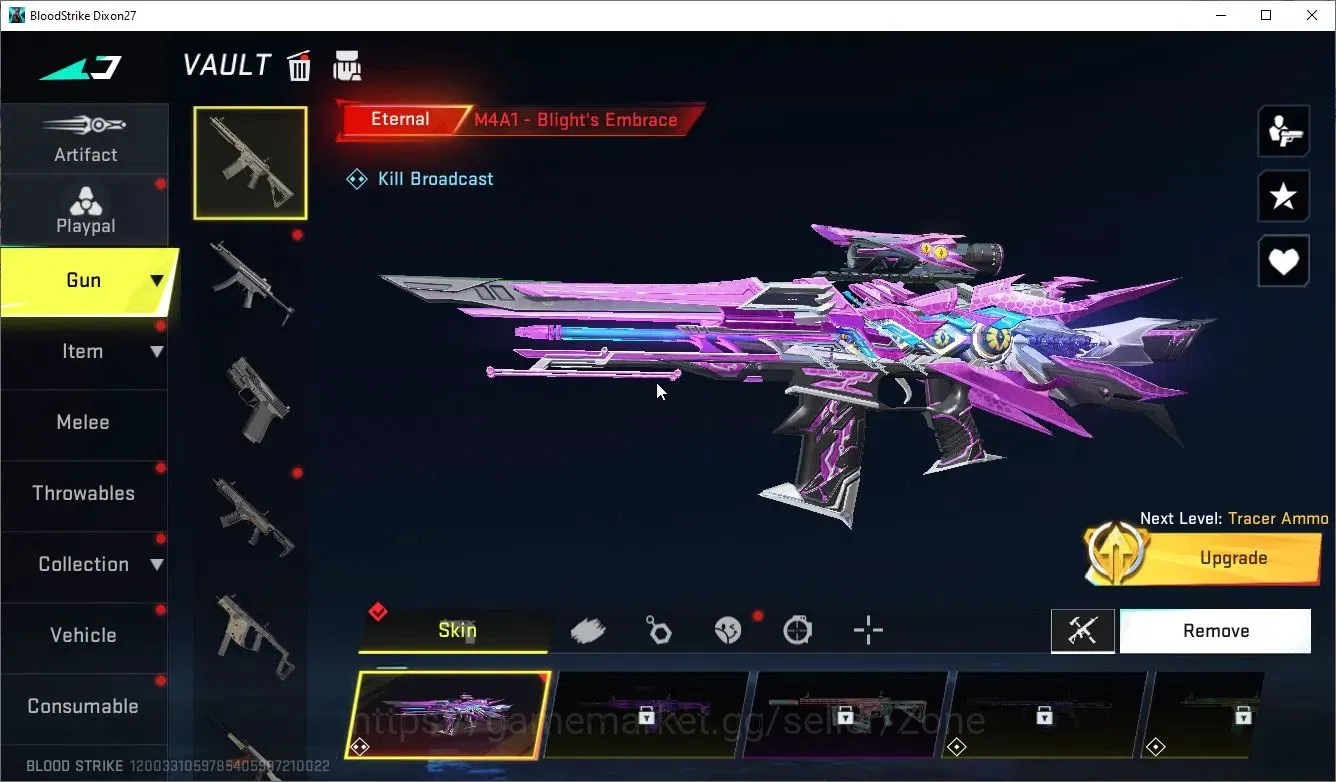 Blood Strike Accounts Starter ASIA|Fresh Acc|1 ETERNAL: M4A1 Blight's Embrace|2 LEGENDARY Guns|L3 BR Bronze 1