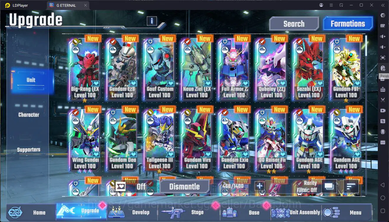 SD Gundam G Generation ETERNAL Accounts global rank 35, 18k DM, 20 UR unit Sazabi, Phoenix image 11