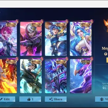 Mobile Legends: Bang Bang Accounts Collector Global|372S|Mega|Legend Alucard Johnson,SS Valir,ASP Lesley Guinevere,NRT Suyou