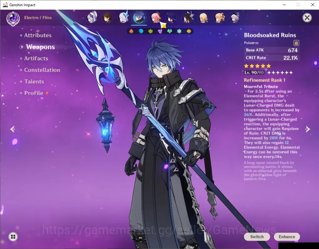Genshin Impact Accounts ASIA|AR 57|PremTeam Mavu|10 Limit+ 8 (*5Wep)|(Flin image 4