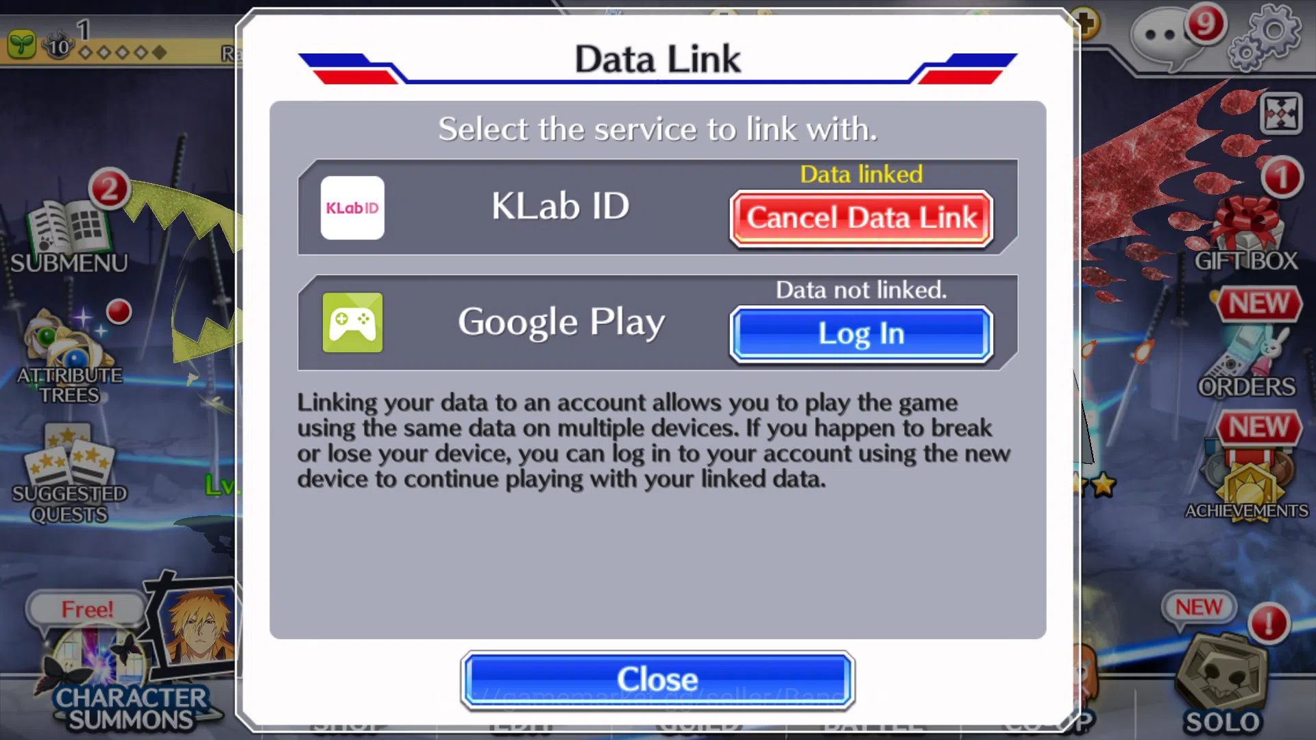 Bleach: Brave Souls Accounts Starter GLOBAL]6K Orb+Fresh All Story|Meninas TYBW26,LiltottoTYBW26,bambietaTYBW26,Etc|KlabID 9