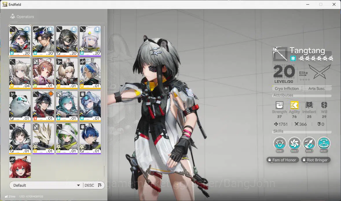 Arknights: Endfield Accounts ASIA | starter Tangtang, Ardelia WP 6s 3 more deta image 5