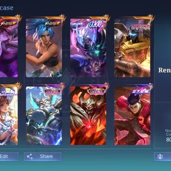 Mobile Legends: Bang Bang Accounts Collector Global|Skin237|Renowned|KOFKarina+Chou,11.11Hayabusa,SanrioFloryn,Luckybox