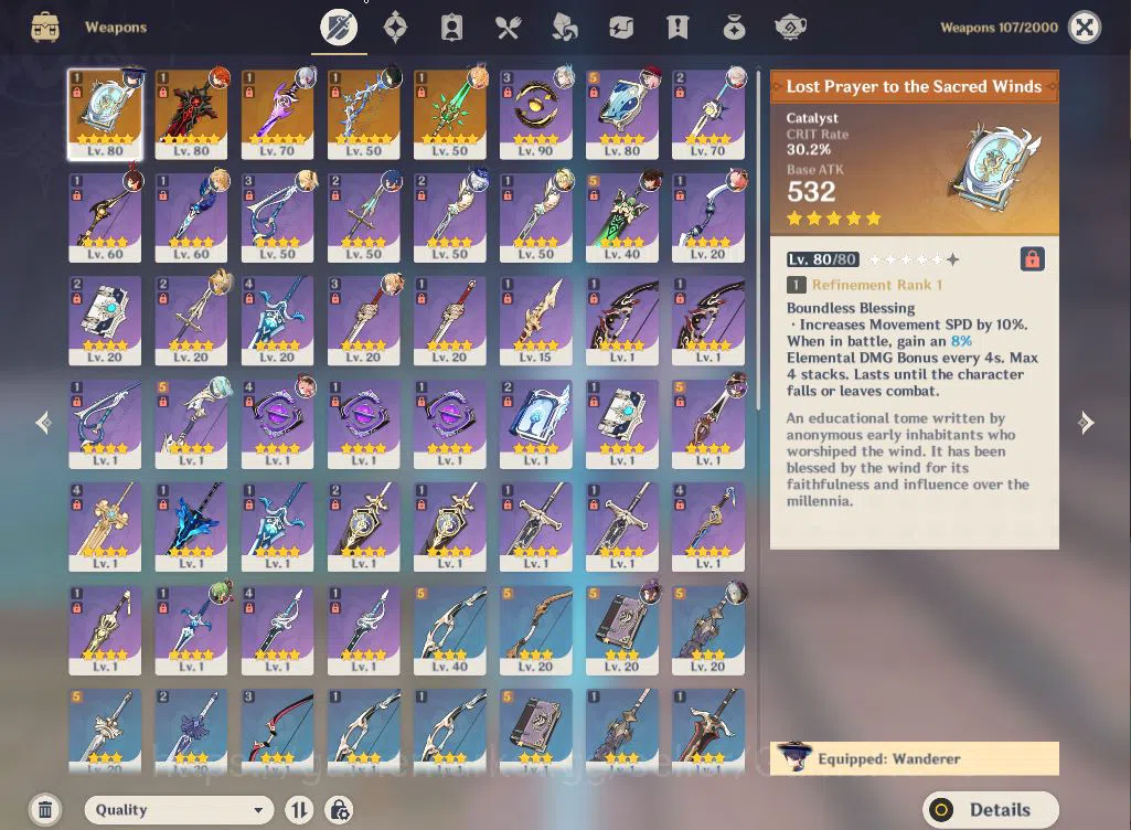 Genshin Impact Accounts ASIA|AR55|PremTeam Neuvillette|7Limited+5(*5WEP)|A image 6
