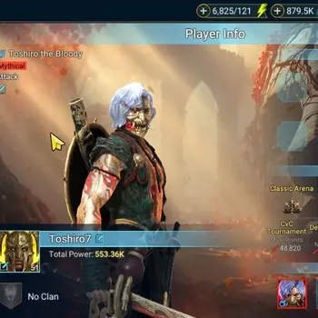 Raid: Shadow Legends Accounts Mid-Game Lv.51 Power 553,3K|1 Mythic: Toshiro The bloody|14 Legend: Michelangelo,Sun