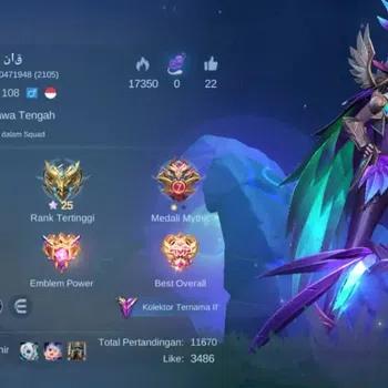 Mobile Legends: Bang Bang Accounts Others Hero 133|Skin 350|Legend Miya,KOF Karina,CC Natalia,Haya Star,Zodiac Selena,Sun
