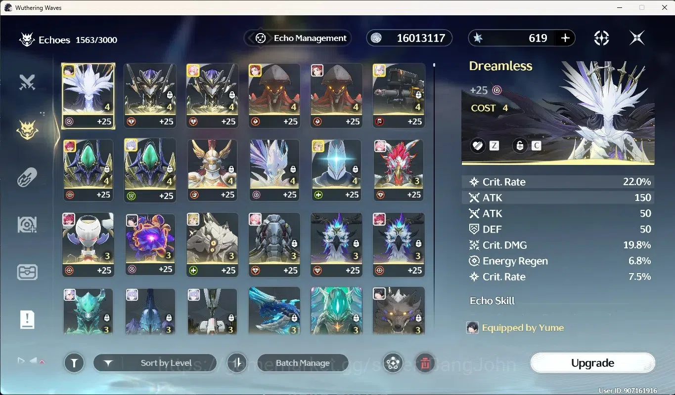 Wuthering Waves Accounts Starter SEA|UL60|Rank6|4 Char Limited [Aemeath RC1,Lupa,Mornye RC2,Lucy]+Sign,Rebecca|Mc 14