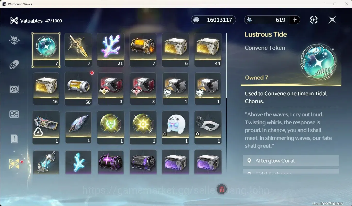 Wuthering Waves Accounts Starter SEA|UL60|Rank6|4 Char Limited [Aemeath RC1,Lupa,Mornye RC2,Lucy]+Sign,Rebecca|Mc 19