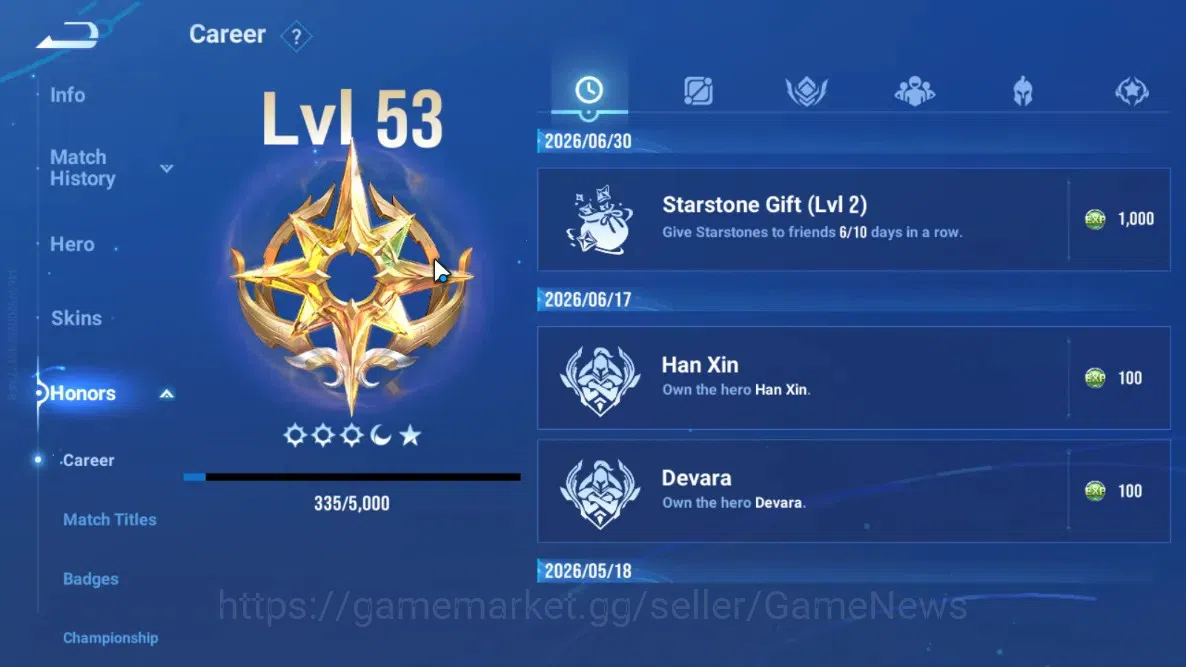 Honor of Kings Accounts Rare Skin Hero 113 Skin 79|Flawless Arli|AOT Mayene,Bleach HouYi,Legend(HouYi,Musashi,Di 10
