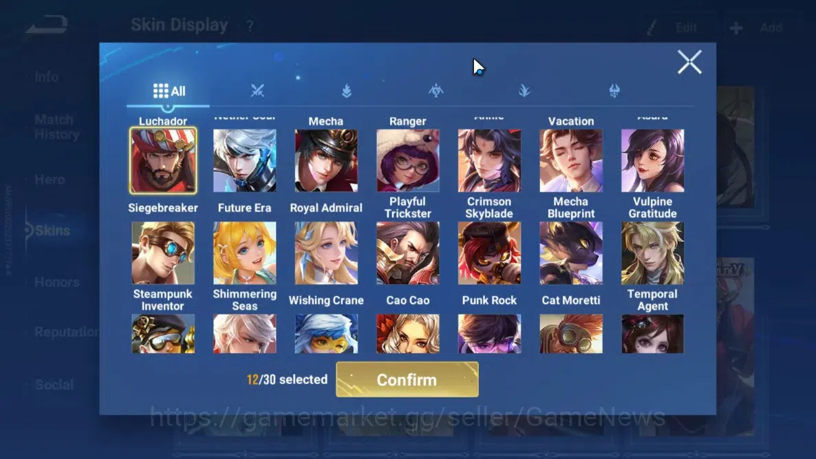 Honor of Kings Accounts Rare Skin Hero 113 Skin 79|Flawless Arli|AOT Mayene,Bleach HouYi,Legend(HouYi,Musashi,Di 7