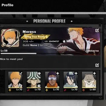 BLEACH: Soul Resonance Accounts NuverseSEA|Lv 58| 6 SSR| 5 Sign|[Ichigo