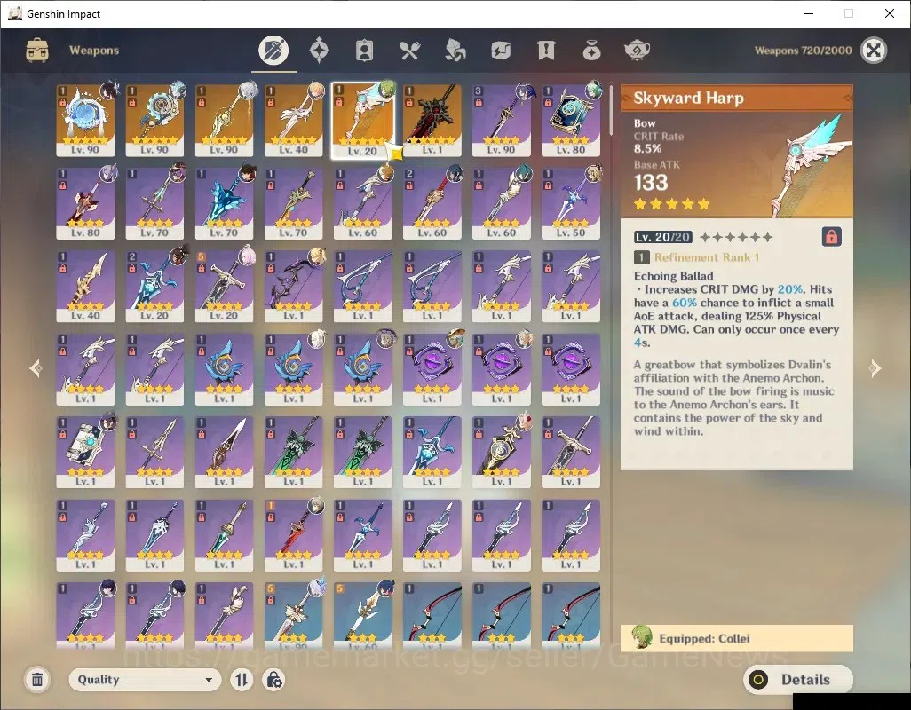 Genshin Impact Accounts ASIA|AR 56|PremTeam Zibai|4 Limited + 6 (*5Weap)|[ image 17