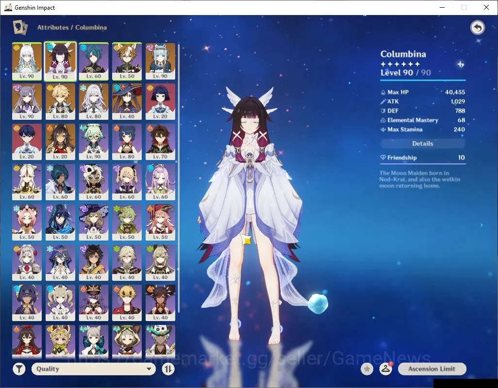 Genshin Impact Accounts ASIA|AR 56|PremTeam Zibai|4 Limited + 6 (*5Weap)|[ image 6