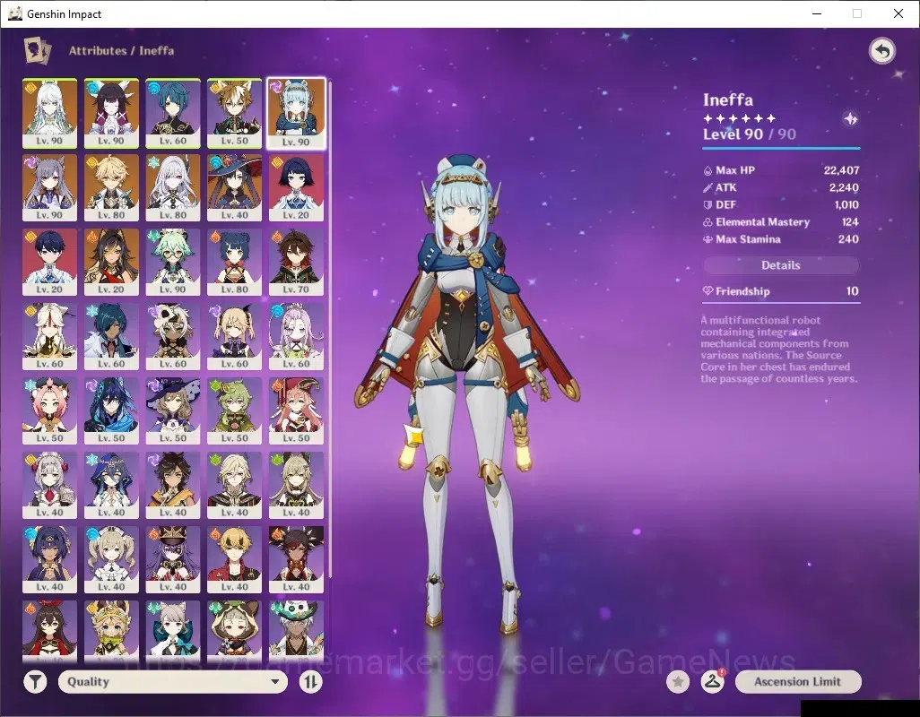 Genshin Impact Accounts ASIA|AR 56|PremTeam Zibai|4 Limited + 6 (*5Weap)|[ image 7