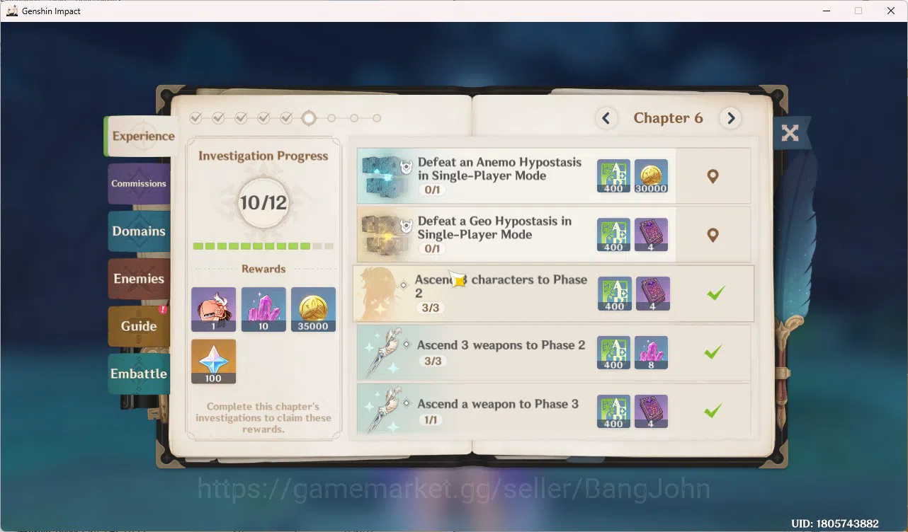 Genshin Impact Accounts Mid-Game | ASIA | AR 45 | 3 Limit Varresa | Mualan image 12