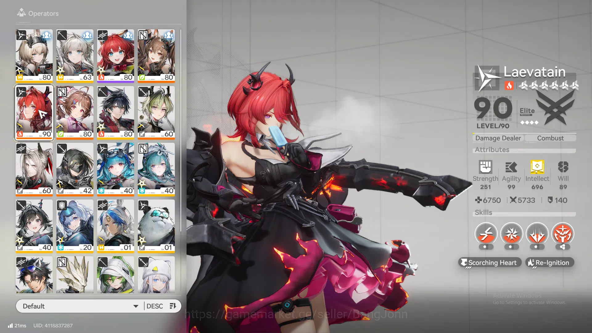 Arknights: Endfield Accounts "ASIA | Mid Game | Laevatain + Sign | Gilberta + s image 3
