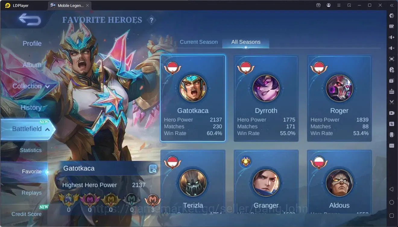 Mobile Legends: Bang Bang Accounts Global |Hero 85|Skin 143|Expert|Luckybox Gatot,Kar image 4