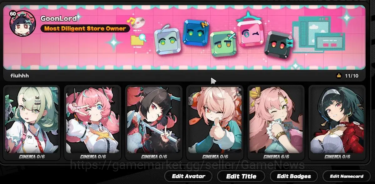 Zenless Zone Zero Accounts ASIA|END GAME|14 LMT,Full 3 AOD+2 VH+2 PremT[YiXua image 4