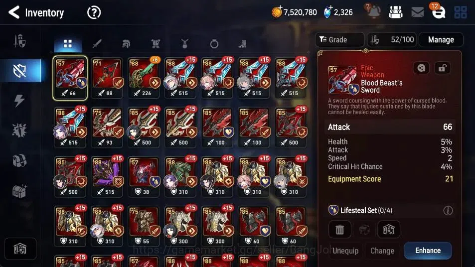 Epic Seven Accounts Limited Hero Global Unverif | 3 ML(L Cermia,WOTM Tenebria,DJ Basar)|PoH+Bless ON|SS 2.3K|Gold 11