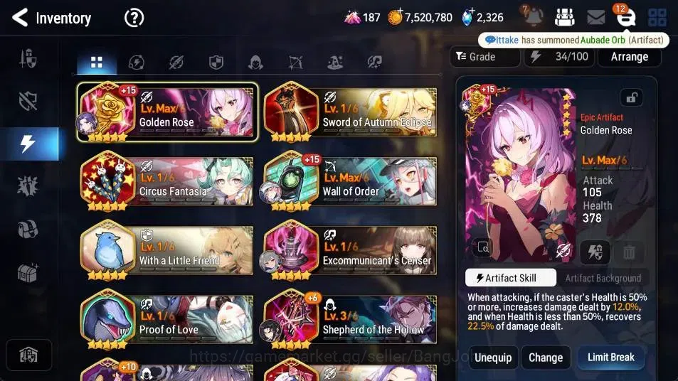 Epic Seven Accounts Limited Hero Global Unverif | 3 ML(L Cermia,WOTM Tenebria,DJ Basar)|PoH+Bless ON|SS 2.3K|Gold 12