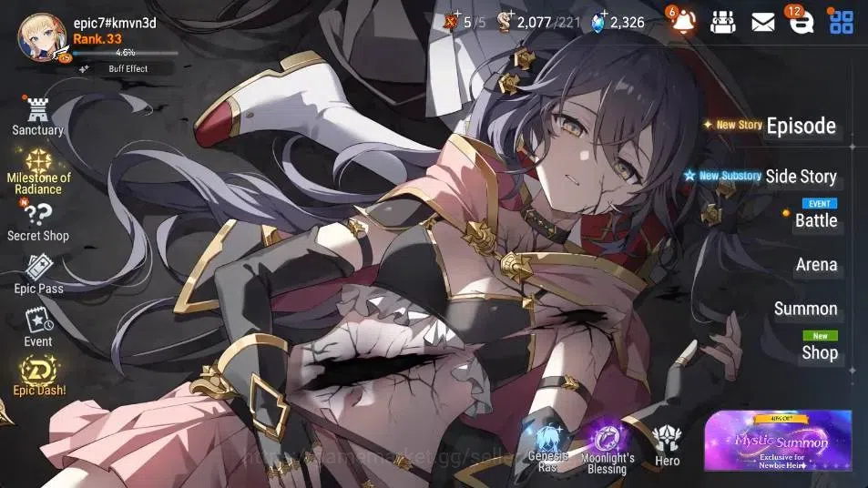 Epic Seven Accounts Limited Hero Global Unverif | 3 ML(L Cermia,WOTM Tenebria,DJ Basar)|PoH+Bless ON|SS 2.3K|Gold 19
