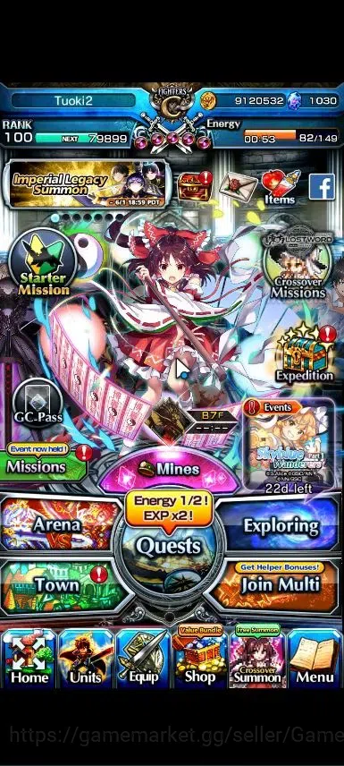 Grand Summoners Accounts Global|Rank 100|Fresh Story+Side|Ready Gacha 1K CC image 1