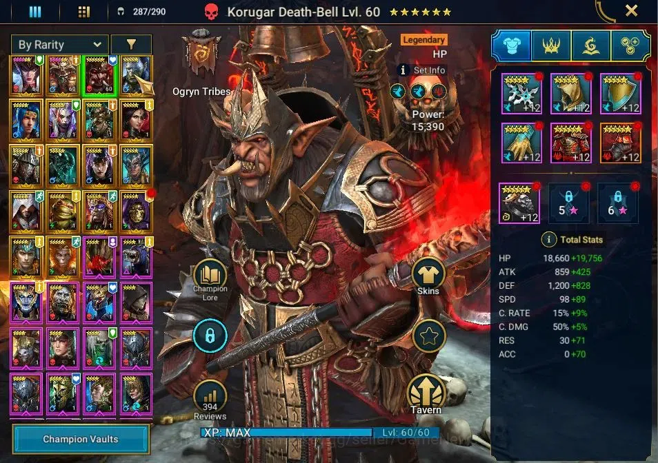 Raid: Shadow Legends Accounts Lv 24|263K Power|18 Legend (Artak,Shirimani,Jintor image 5