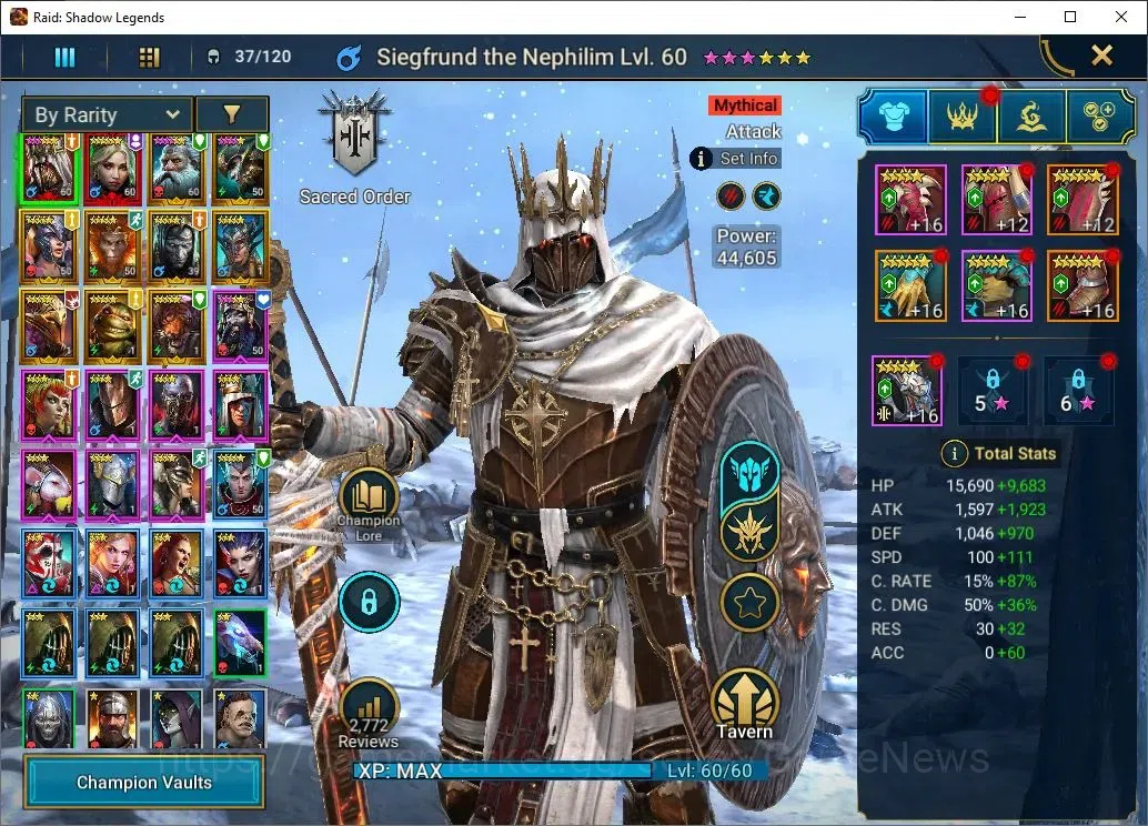 Raid: Shadow Legends Accounts Mid-Game Lv 28|347K PWR|2 Mythic(Siegfrund,Joan)+21 1