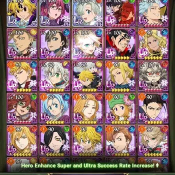 The Seven Deadly Sins: Grand Cross Accounts Endgame ASIA|3,3M Power|323 Dm|4LR:(Meliodas,Elizabeth,Gowther,Madness)|9UR