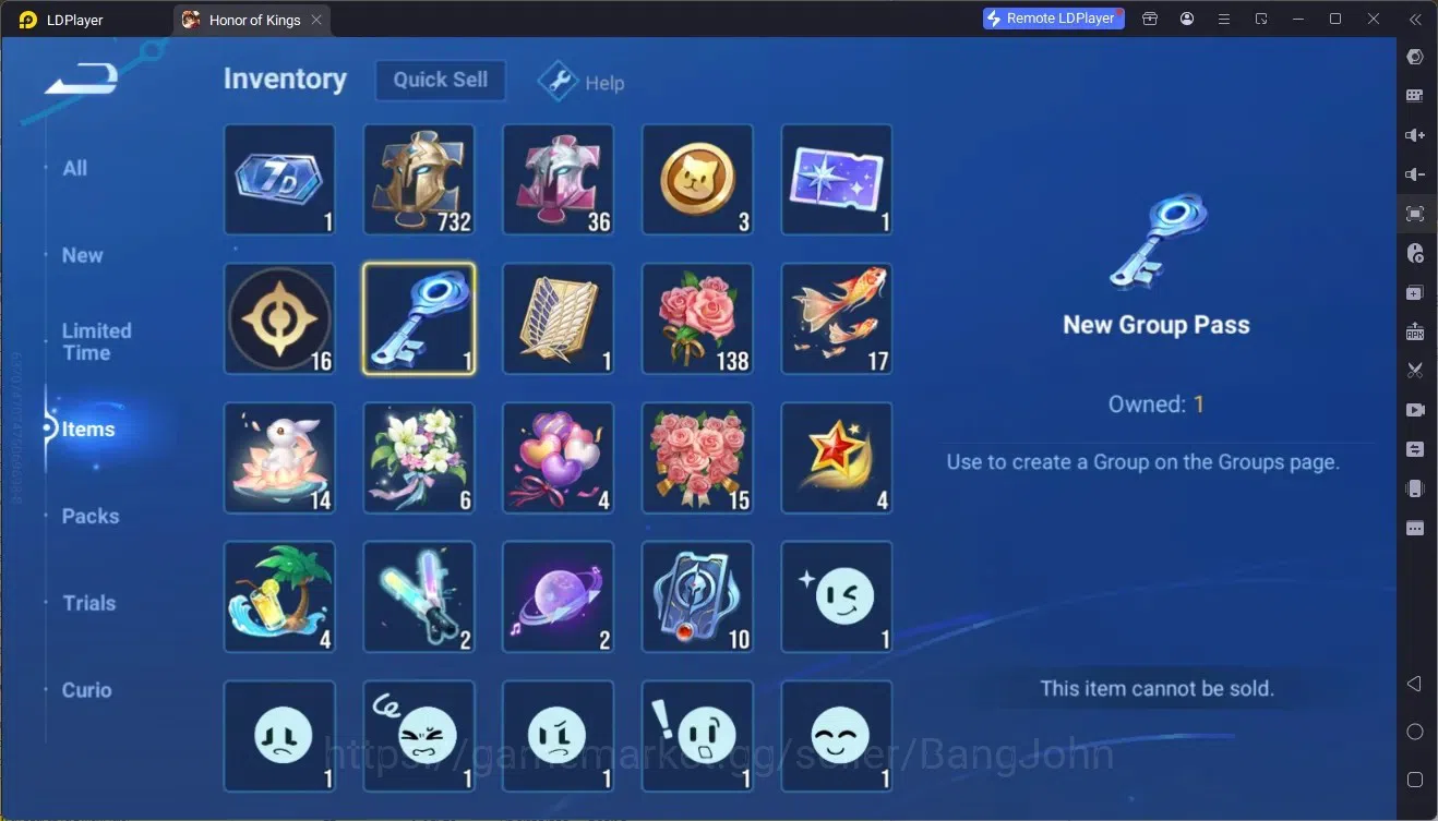 Honor of Kings Accounts Rare Skin Global|111H 122S|Lny Lam, Lny Consort Yu,Lny DaQiao,ShanHai Yao,ShanHai Yaria,JJK Garo,And 14